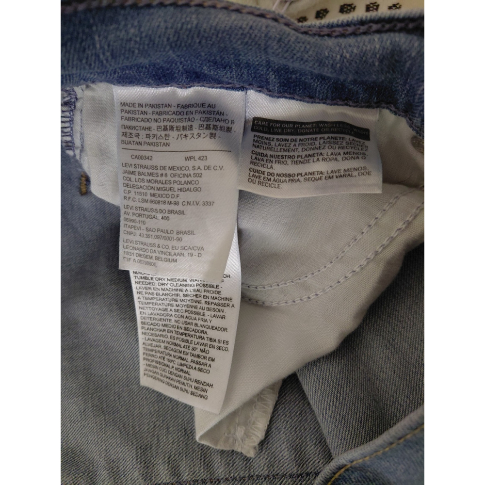 Levi's 505 Straight Leg Medium Wash Denim Jeans Cotton Stretch Women's Size 8S - Picture 4 of 7